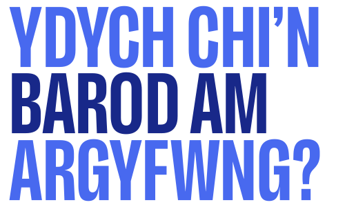 Ydych chi'n barod am argyfwng?